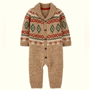 18M Baby Boy Carter's Fair Isle Jumpsuit.